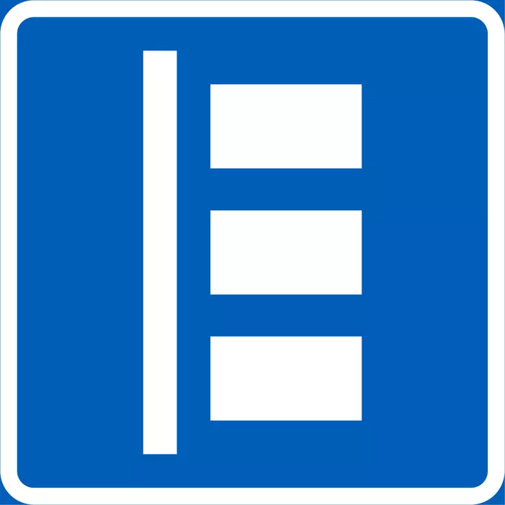 E4.1_2 AJONEUVOJEN SIJOITUS PYSÄKÖINTIPAIKALLA - E Sääntömerkit - 100980P - 1