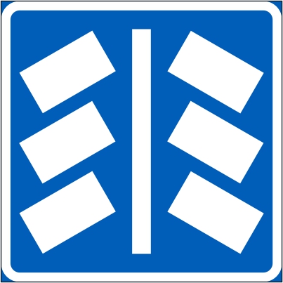 E4.3_3 AJONEUVOJEN SIJOITUS PYSÄKÖINTIPAIKALLA R1 400 - E Sääntömerkit - 101070P - 1