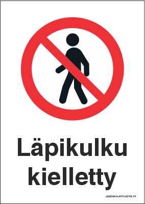 KIELTOKILPI LÄPIKULKU KIEL. 8-8 TARRA - Kieltokilvet - 103030 - 1