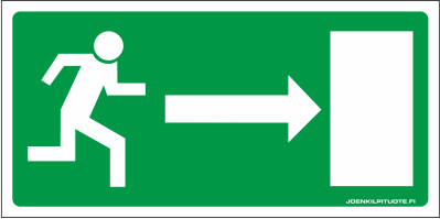 JV-KILPI POISTUMISREITTI OIKEALLE 2-4 - Jälkivalaisevat kilvet - 102811 - 1
