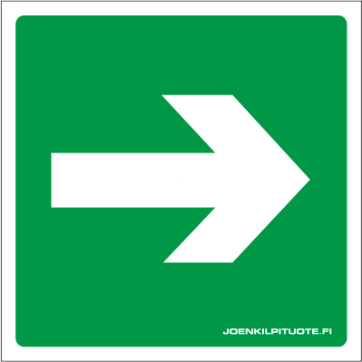 JV-KILPI NUOLI VIHREÄ 1-5 TARRA - Jälkivalaisevat kilvet - 102932 - 1