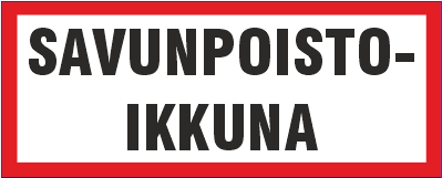 PALOSUOJELUTEKSTI SAVUNPOISTOIKKUNA 6-5 - Palosuojelu tekstikilvet - 102882 - 1