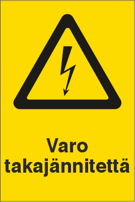 VAROITUSKILPI VARO TAKAJÄNNITETTÄ 2-4 - Varoituskilvet - 102852 - 1