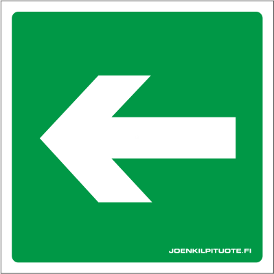 JV-KILPI NUOLI VIHREÄ 1-4 - Jälkivalaisevat kilvet - 102803 - 2