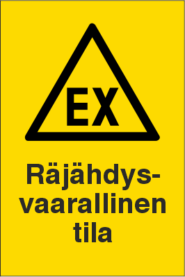 VAROITUSKILPI RÄJÄHDYSVAAR. TILA 2-5 - Varoituskilvet - 102853 - 1