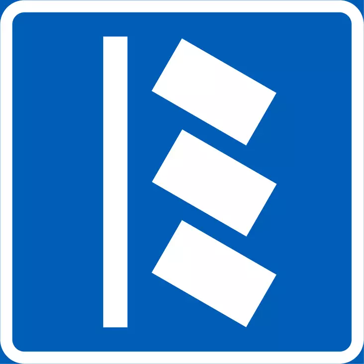 E4.3_2 AJONEUVOJEN SIJOITUS PYSÄKÖINTIPAIKALLA - E Sääntömerkit - 101034P - 1