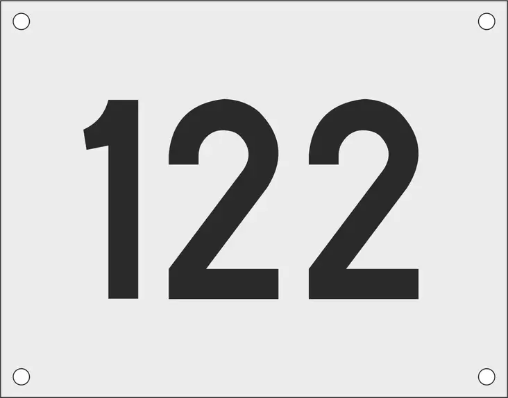 KADUNNIMIKILPI, 1-PUOLEINEN - Talonumerokilvet - 102235P - 1