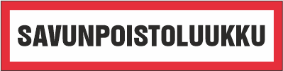 PALOSUOJELUTEKSTI SAVUNPOISTOLUUKKU 6-8 - Palosuojelu tekstikilvet - 102885 - 1