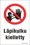 KIELTOKILPI LÄPIKULKU KIEL. 1-9 TARRA - Kieltokilvet - 102976 - 1