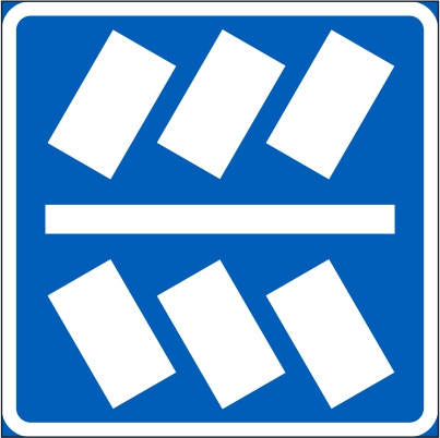 E4.3_3-2 AJONEUVOJEN SIJOITUS PYSÄKÖINTIPAIKALLA - E Sääntömerkit - 101076P - 1