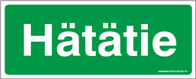 JV-KILPI HÄTÄTIE 4-2 TARRA - Jälkivalaisevat kilvet - 102956 - 1