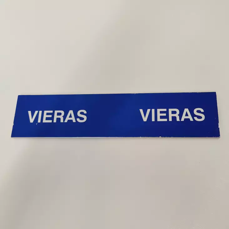 VIERAS-VIERAS LISÄKILPI, 400x90mm, SI/VA, HEIJASTAVA - Ulko-opasteet - 102286 - 1