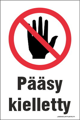 KIELTOKILPI PÄÄSY KIELLETTY 1-8 - Kieltokilvet - 102847 - 1
