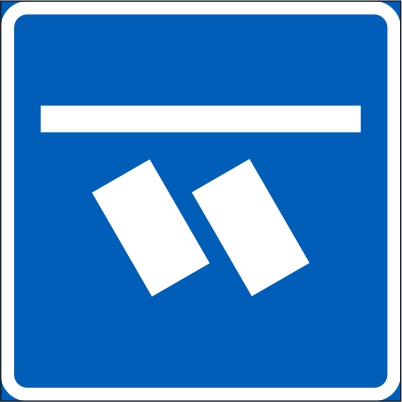 E4.3_6-5 AJONEUVOJEN SIJOITUS PYSÄKÖINTIPAIKALLA - E Sääntömerkit - 101058P - 1