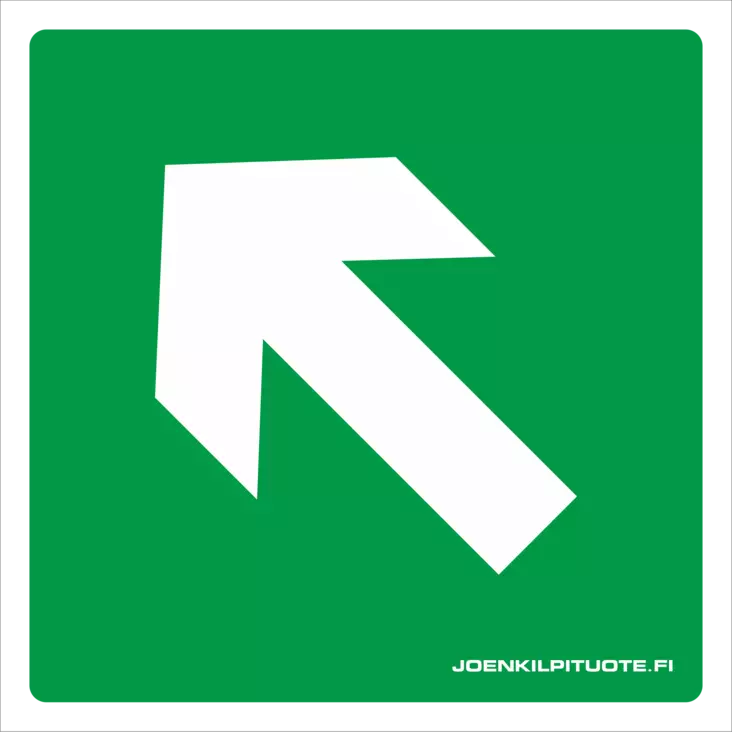 JV-KILPI NUOLI VIHREÄ 1-1 TARRA - Jälkivalaisevat kilvet - 102928 - 1