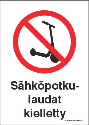 KIELTOKILPI SÄHKÖPOTK. KIEL. 8-6 TARRA - Kieltokilvet - 103028 - 1