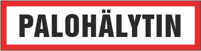 PALOSUOJELUTEKSTI PALOHÄLYTIN 6-4 TARRA - Palosuojelu tekstikilvet - 103009 - 1