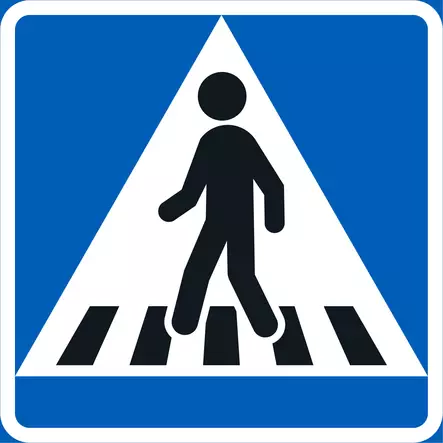 E1 SUOJATIE VASEN - E Sääntömerkit - 100904P - 1