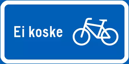 H12.10_2 EI KOSKE POLKUPYÖRÄÄ - H1-H23 Lisäkilvet - 101983P - 1