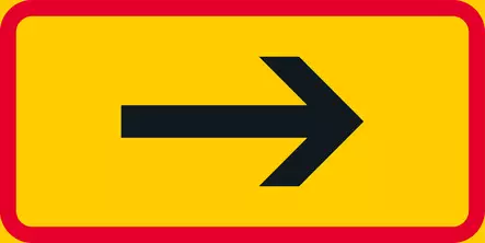 H2.1 KOHDE NUOLEN SUUNNASSA OIKEA - H1-H23 Lisäkilvet - 101854P - 1