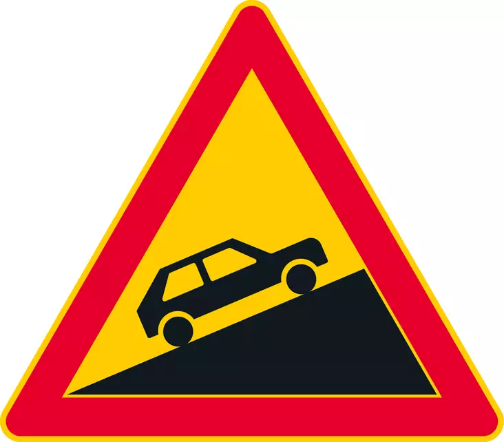 A3.1 JYRKKÄ MÄKI - A Varoitusmerkit - 100024P - 1