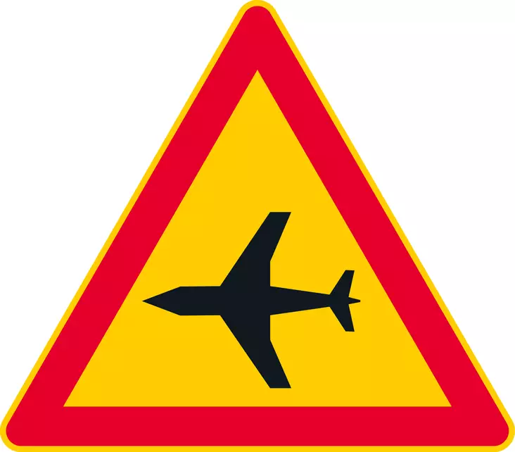 A31 MATALALLA LENTÄVIÄ LENTOKONEITA - A Varoitusmerkit - 100226P - 1