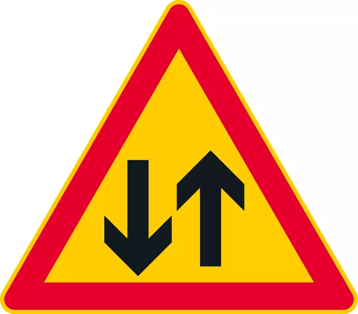 A5 KAKSISUUNTAINEN LIIKENNE - A Varoitusmerkit - 100042P - 1