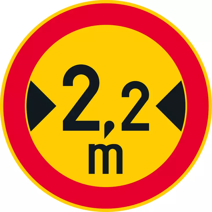 C21 AJONEUVON SUURIN SALLITTU LEVEYS - C Kielto- ja rajoitusmerkit - 100444P - 1