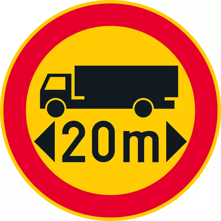 C23 AJOUNEUVON TAI AJONEUVOYHDISTELMÄN SUURIN SALLITTU PITUUS - C Kielto- ja rajoitusmerkit - 100462P - 1