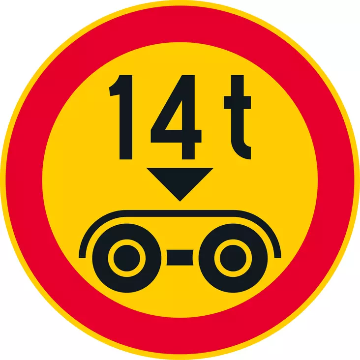 C27 AJONEUVON SUURIN SALLITTU TELILLE KOHDISTUVA MASSA - C Kielto- ja rajoitusmerkit - 100498P - 1