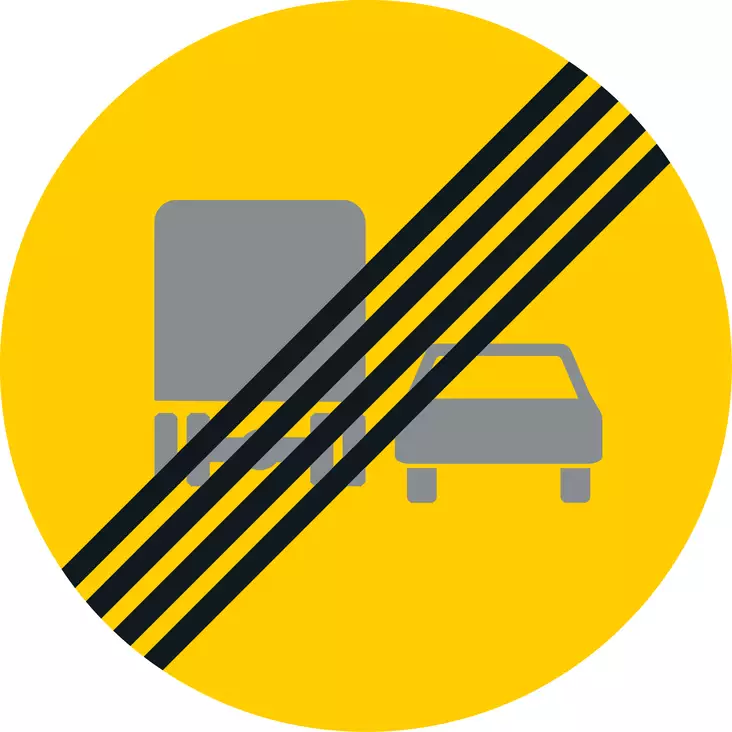 C31 OHITUSKIELTO KUORMA-AUTOLLA PÄÄTTYY - C Kielto- ja rajoitusmerkit - 100534P - 1