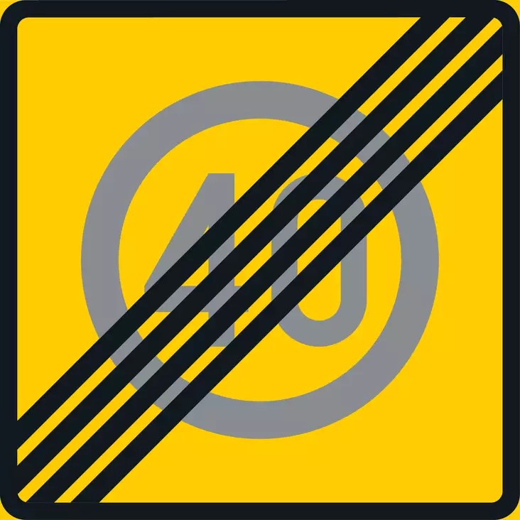 C35 NOPEUSRAJOITUSALUE PÄÄTTYY - C Kielto- ja rajoitusmerkit - 100570P - 1