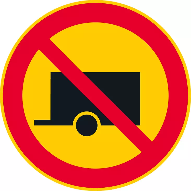 C4 AJONEUVOYHDISTELMÄLLÄ AJO KIELLETTY - C Kielto- ja rajoitusmerkit - 100291P - 1