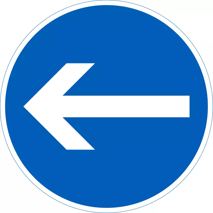 D1.1 PAKOLLINEN AJOSUUNTA - D Määräysmerkit - 100684P - 1