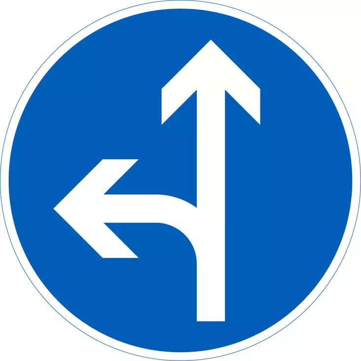 D1.7 PAKOLLINEN AJOSUUNTA - D Määräysmerkit - 100756P - 1