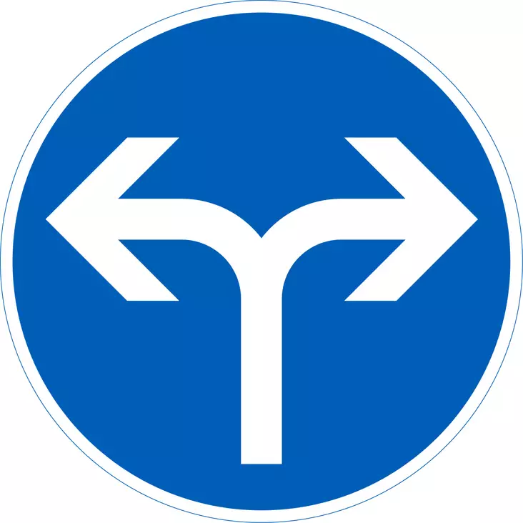 D1.8 PAKOLLINEN AJOSUUNTA - D Määräysmerkit - 100774P - 1