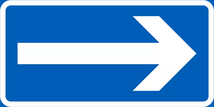 E14.2-2 YKSISUUNTAINEN TIE OIKEA - E Sääntömerkit - 101188P - 1