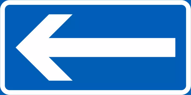 E14.2 YKSISUUNTAINEN TIE VASEN - E Sääntömerkit - 101185P - 1