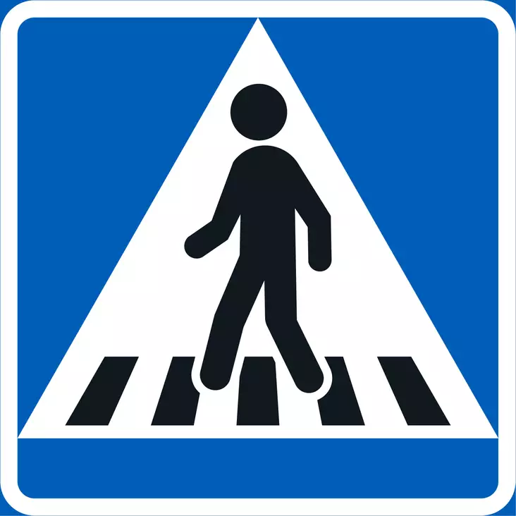 E1 SUOJATIE VASEN - E Sääntömerkit - 100904P - 1