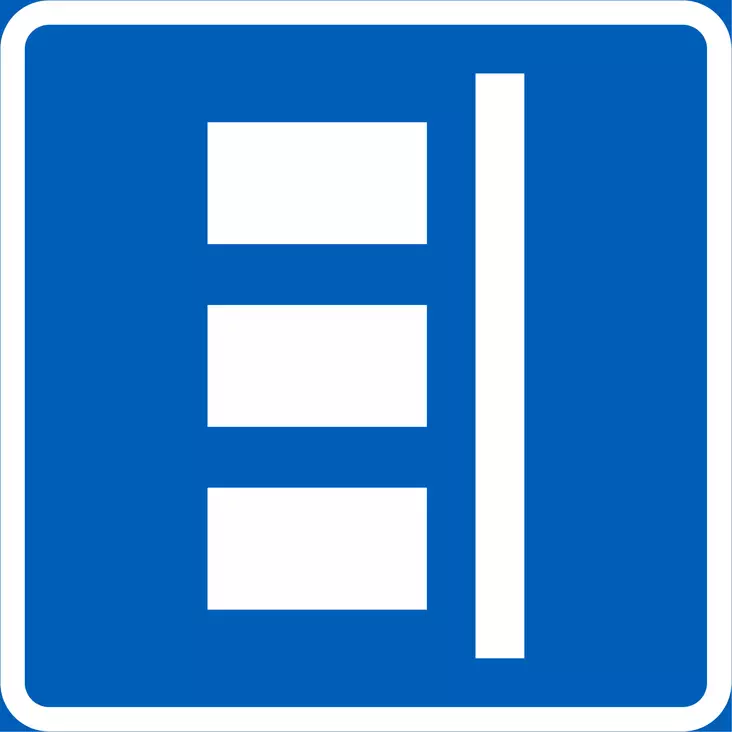 E4.1 AJONEUVOJEN SIJOITUS PYSÄKÖINTIPAIKALLA - E Sääntömerkit - 100971P - 1