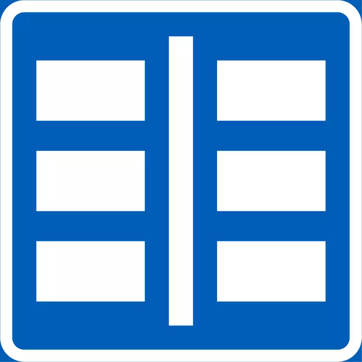 E4.2 AJONEUVOJEN SIJOITUS PYSÄKÖINTIPAIKALLA - E Sääntömerkit - 101016P - 1