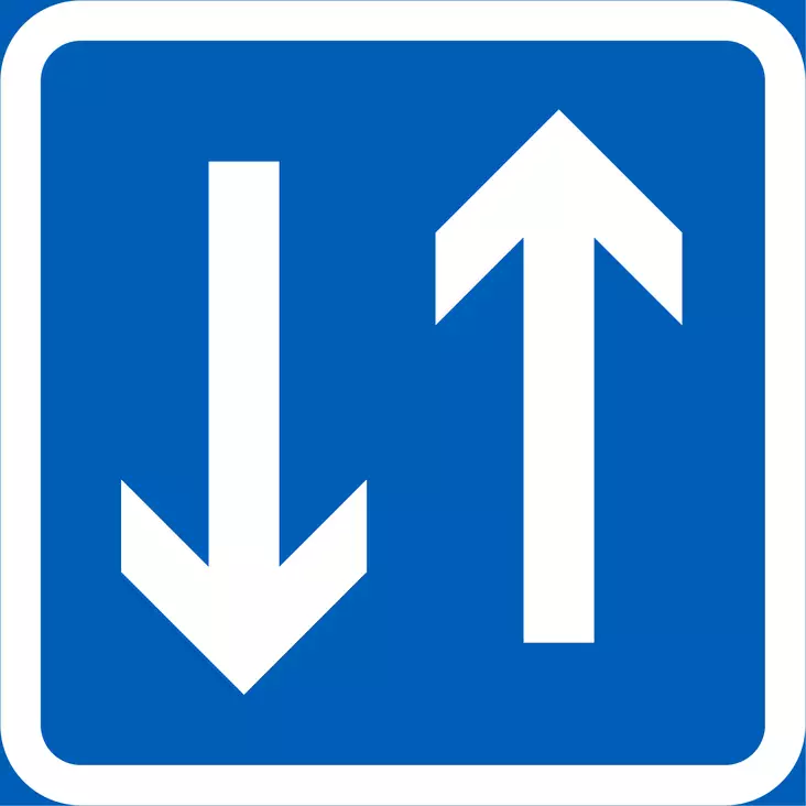 E5 KOHTAAMISPAIKKA 2-PUOLEINEN - E Sääntömerkit - 101106P - 1