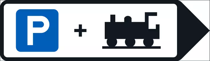 F18.1 LIITYNTÄPYSÄKÖINTIVIITTA (JUNA) - F Opastusmerkit - 101365P - 1