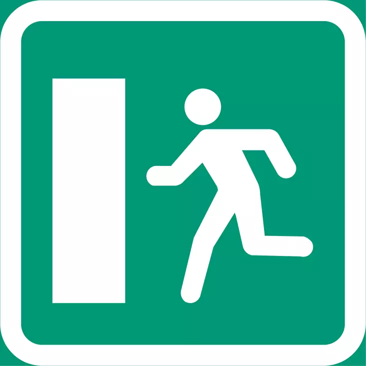 F56.1 HÄTÄULOSKÄYNTI - F Opastusmerkit - 101686P - 1