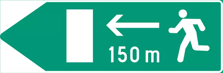 F57.1 HÄTÄULOSKÄYNTI - F Opastusmerkit - 101698P - 1