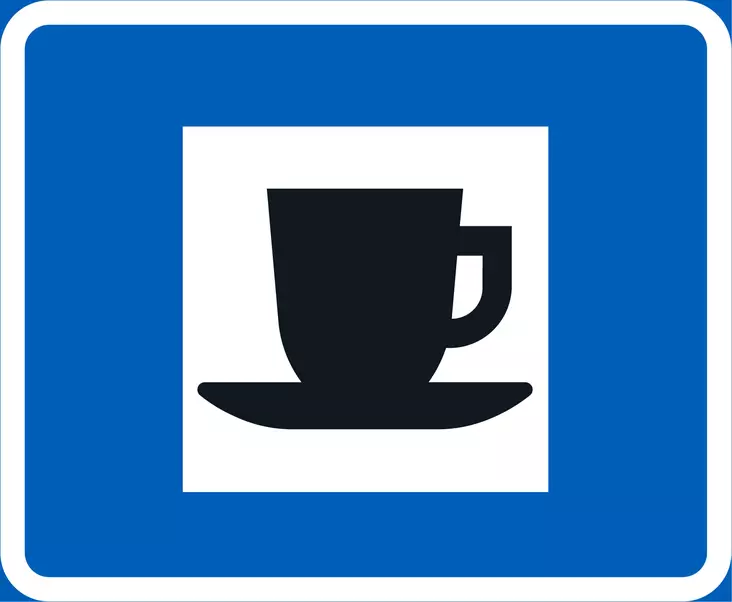 G14 KAHVILA TAI PIKARUOKAPAIKKA - G Palvelukohteen opastusmerkit - 101752P - 1