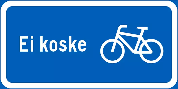 H12.10_2 EI KOSKE POLKUPYÖRÄÄ - H1-H23 Lisäkilvet - 101983P - 1